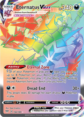 Eternatus VMAX (Secret) - Darkness Ablaze 192/189 Pokémon card
