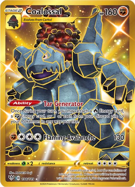Coalossal (Secret) - Darkness Ablaze 198/189 Pokémon card