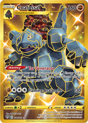 Coalossal (Secret) - Darkness Ablaze 198/189 Pokémon card