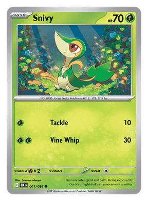 Snivy 001/086 - Pokémon TCG Black Bolt card