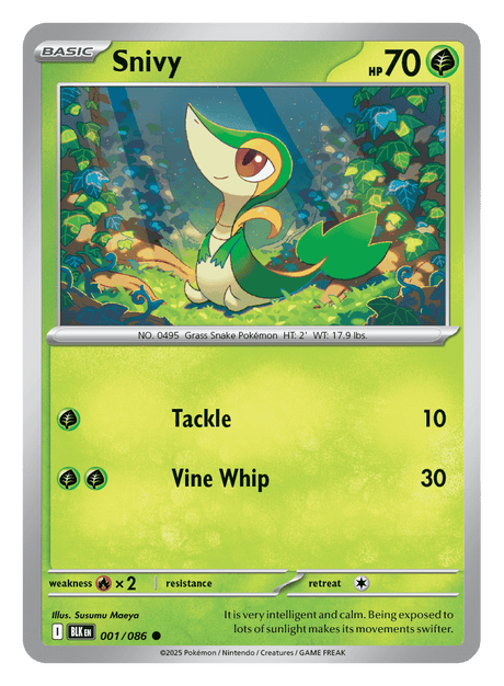 Snivy 001/086 - Pokémon TCG Black Bolt card