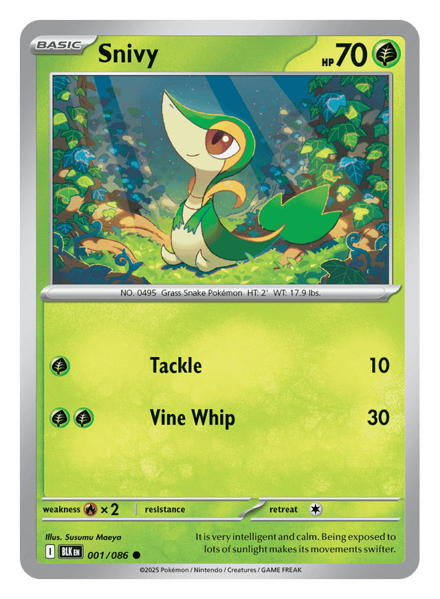 Snivy 001/086 - Pokémon TCG Black Bolt card