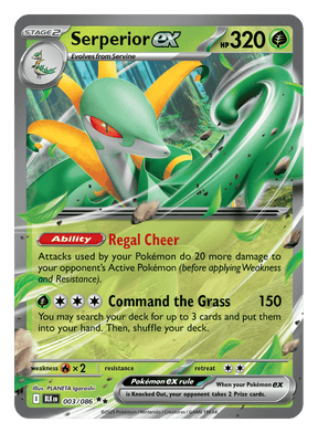Serperior ex 003/086 - Pokémon TCG Black Bolt card