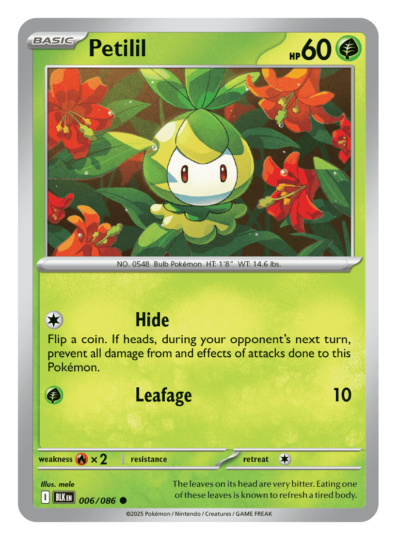 Petilil 006/086 - Pokémon TCG Black Bolt card