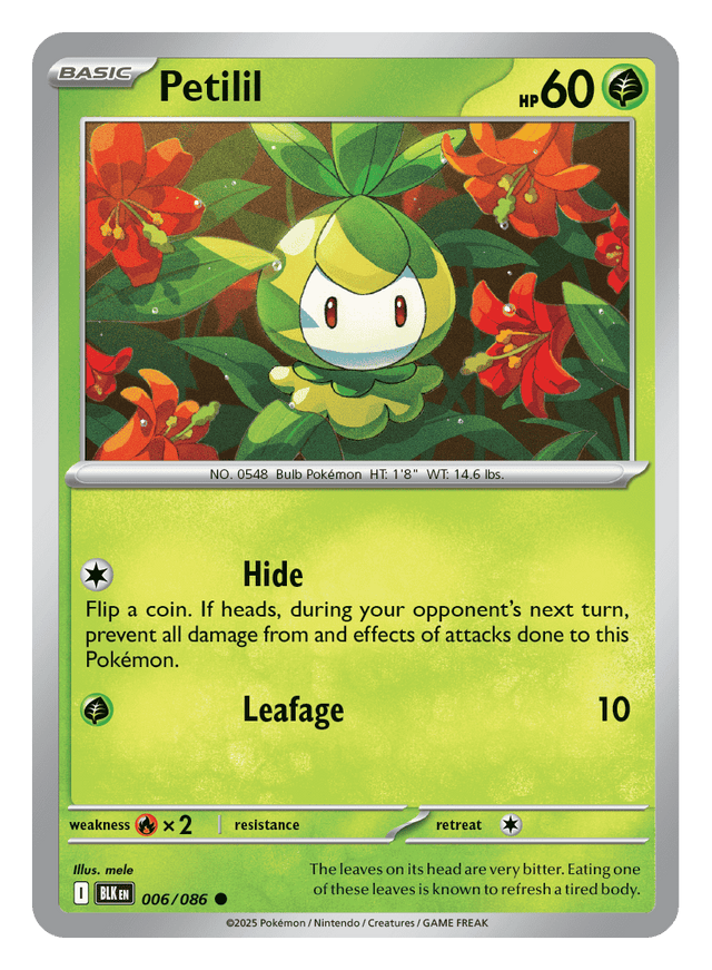 Petilil 006/086 - Pokémon TCG Black Bolt card
