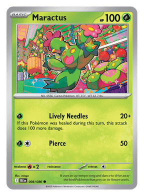 Maractus 008/086 - Pokémon TCG Black Bolt card