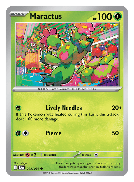 Maractus 008/086 - Pokémon TCG Black Bolt card