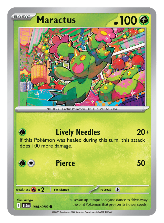 Maractus 008/086 - Pokémon TCG Black Bolt card