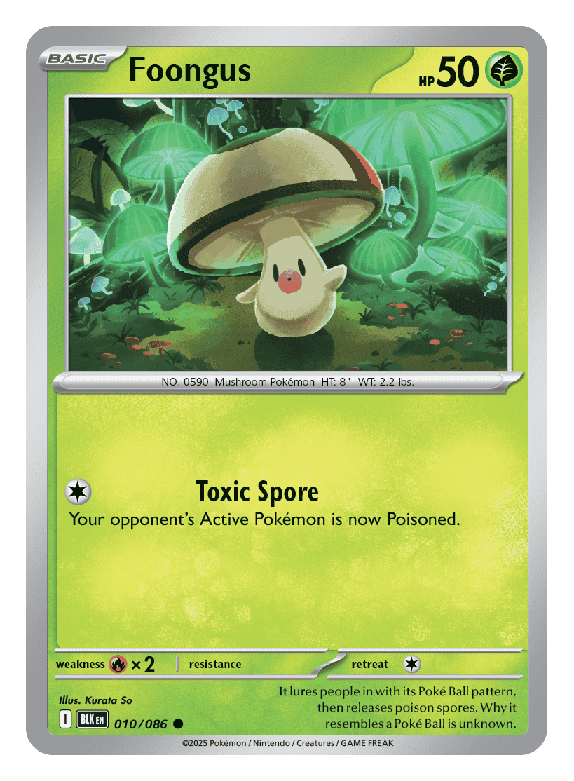 Foongus 010/086 - Pokémon TCG Black Bolt card
