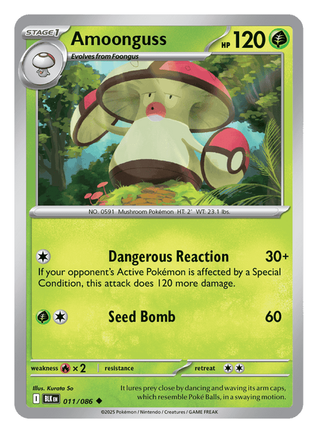 Amoonguss 011/086 - Pokémon TCG Black Bolt card