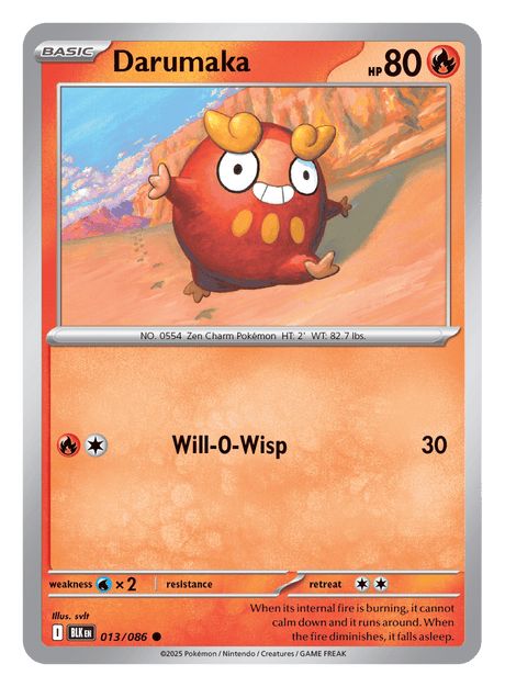 Darumaka 013/086 - Pokémon TCG Black Bolt card