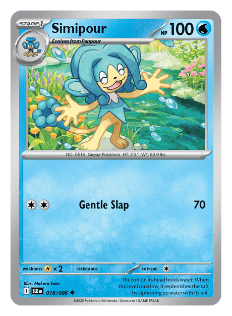 Simipour 018/086 - Pokémon TCG Black Bolt card