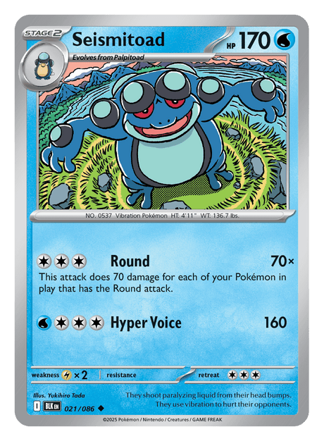 Seismitoad 021/086 - Pokémon TCG Black Bolt card