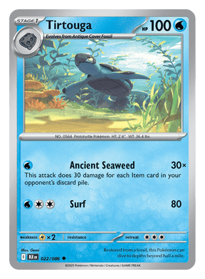 Tirtouga 022/086 - Pokémon TCG Black Bolt card