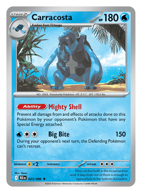 Carracosta 023/086 - Pokémon TCG Black Bolt card