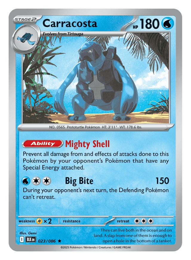 Carracosta 023/086 - Pokémon TCG Black Bolt card