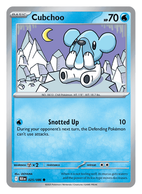 Cubchoo 025/086 - Pokémon TCG Black Bolt card