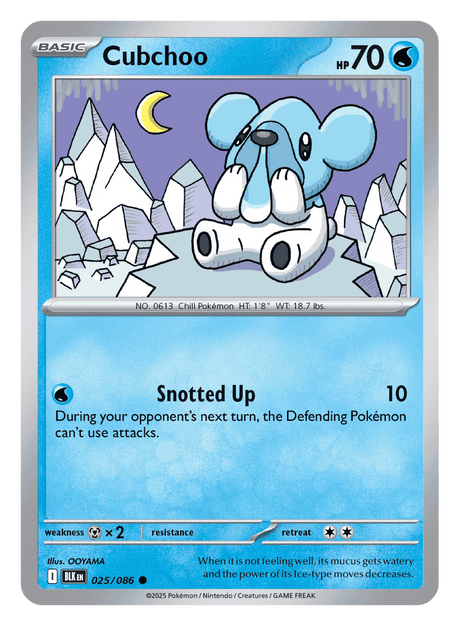 Cubchoo 025/086 - Pokémon TCG Black Bolt card