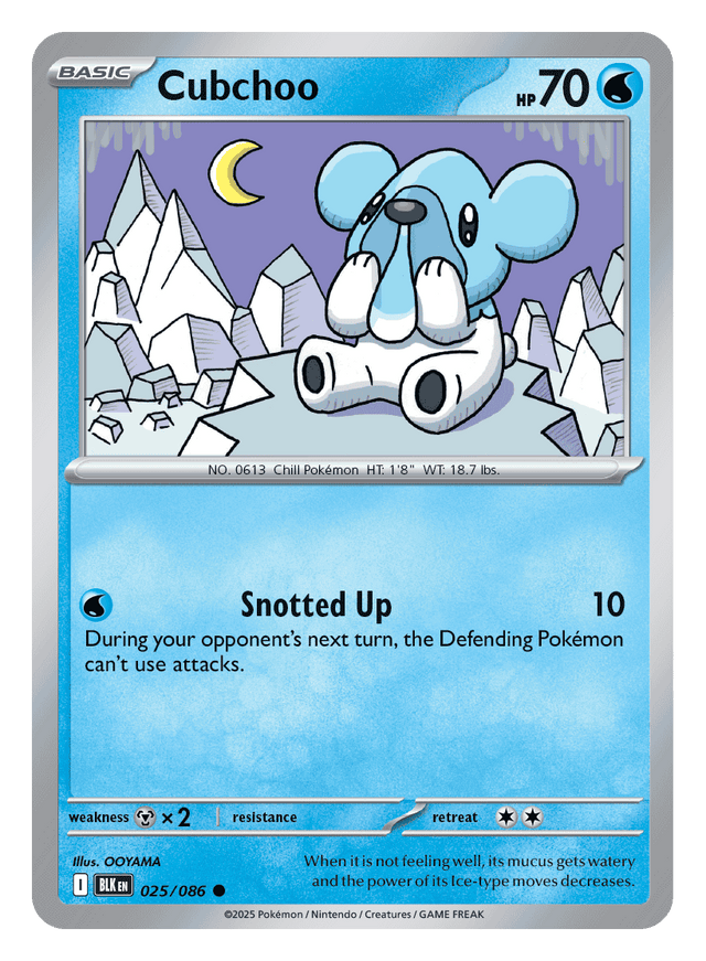Cubchoo 025/086 - Pokémon TCG Black Bolt card