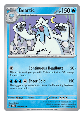 Beartic 026/086 - Pokémon TCG Black Bolt card