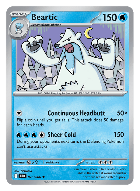 Beartic 026/086 - Pokémon TCG Black Bolt card
