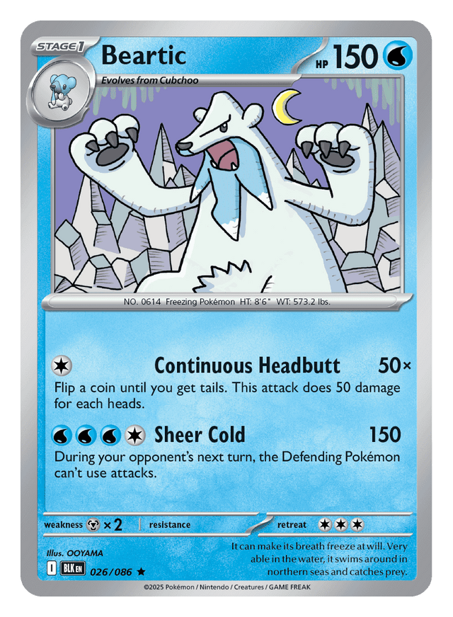 Beartic 026/086 - Pokémon TCG Black Bolt card
