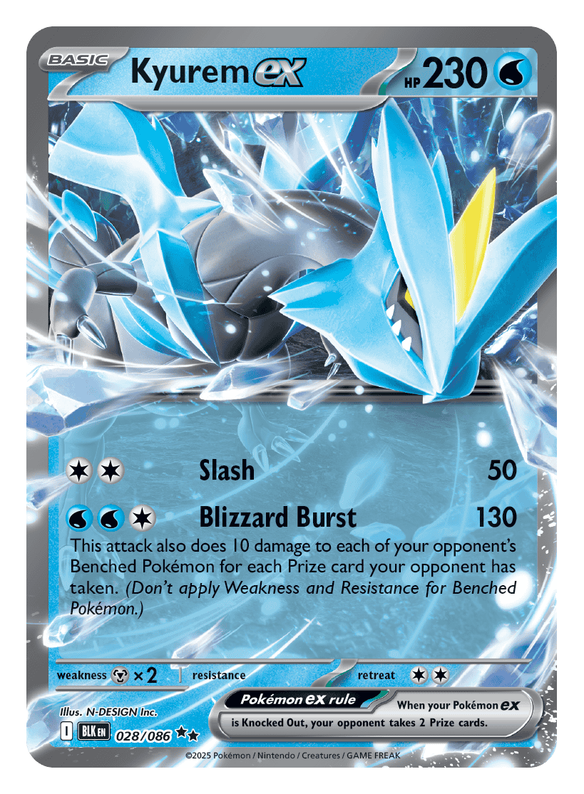 Kyurem ex 028/086 - Pokémon TCG Black Bolt card