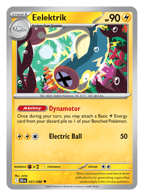 Eelektrik 031/086 - Pokémon TCG Black Bolt card