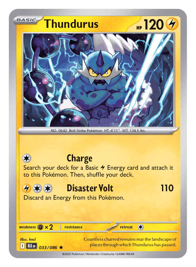 Thundurus 033/086 - Pokémon TCG Black Bolt card