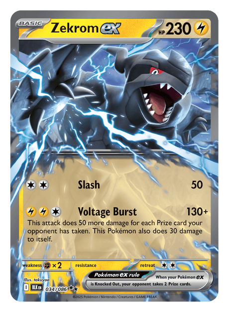 Zekrom ex 034/086 - Pokémon TCG Black Bolt card