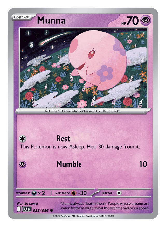Munna 035/086 - Pokémon TCG Black Bolt card