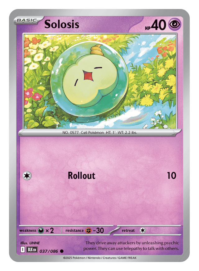Solosis 037/086 - Pokémon TCG Black Bolt card