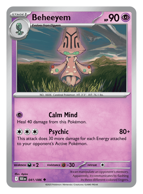 Beheeyem 041/086 - Pokémon TCG Black Bolt card