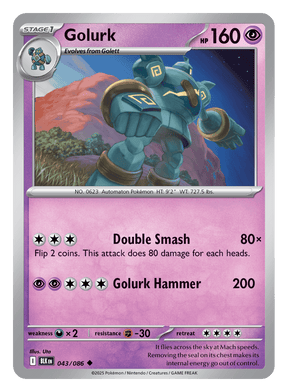 Golurk 043/086 - Pokémon TCG Black Bolt card