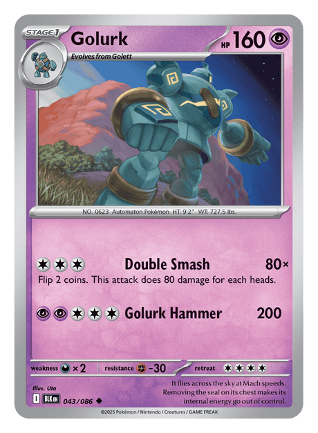 Golurk 043/086 - Pokémon TCG Black Bolt card