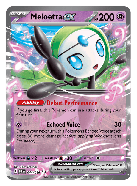 Meloetta ex 044/086 - Pokémon TCG Black Bolt card