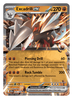 Excadrill ex 046/086 - Pokémon TCG Black Bolt card