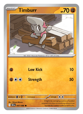 Timburr 047/086 - Pokémon TCG Black Bolt card