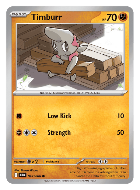 Timburr 047/086 - Pokémon TCG Black Bolt card