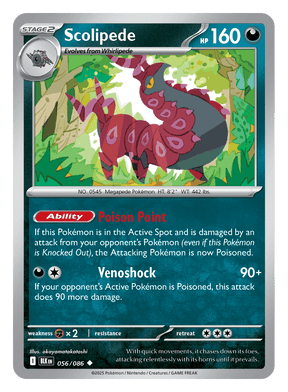 Scolipede 056/086 - Pokémon TCG Black Bolt card
