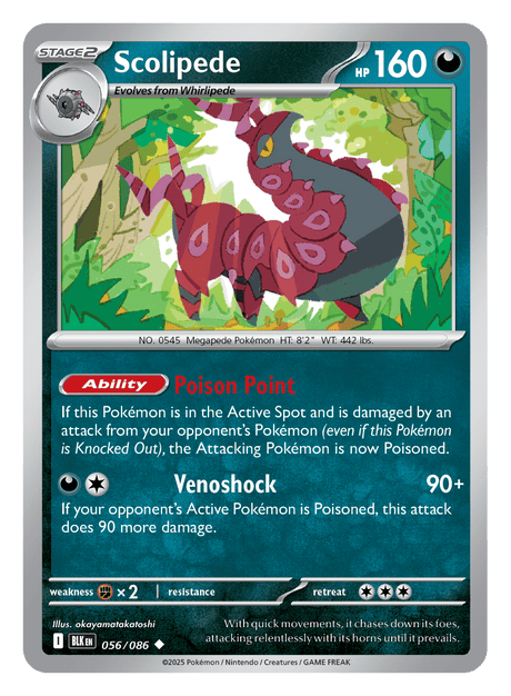 Scolipede 056/086 - Pokémon TCG Black Bolt card