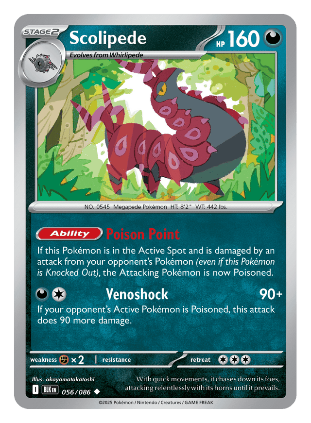 Scolipede 056/086 - Pokémon TCG Black Bolt card
