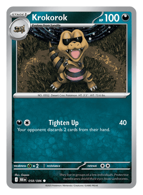 Krokorok 058/086 - Pokémon TCG Black Bolt card