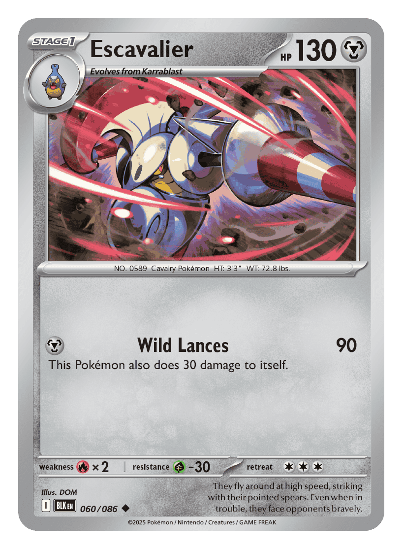 Escavalier 060/086 - Pokémon TCG Black Bolt card