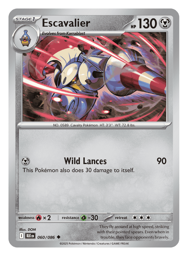 Escavalier 060/086 - Pokémon TCG Black Bolt card