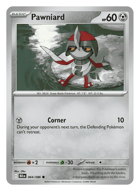 Pawniard 064/086 - Pokémon TCG Black Bolt card