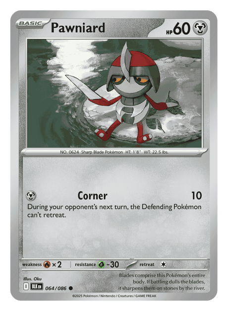 Pawniard 064/086 - Pokémon TCG Black Bolt card