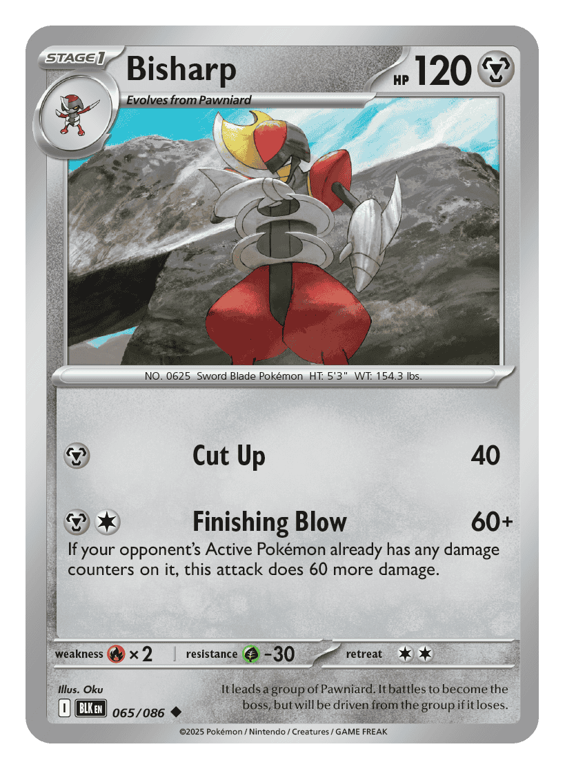 Bisharp 065/086 - Pokémon TCG Black Bolt card