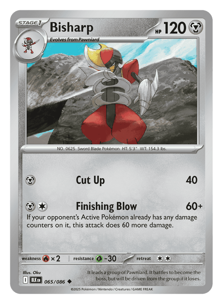 Bisharp 065/086 - Pokémon TCG Black Bolt card