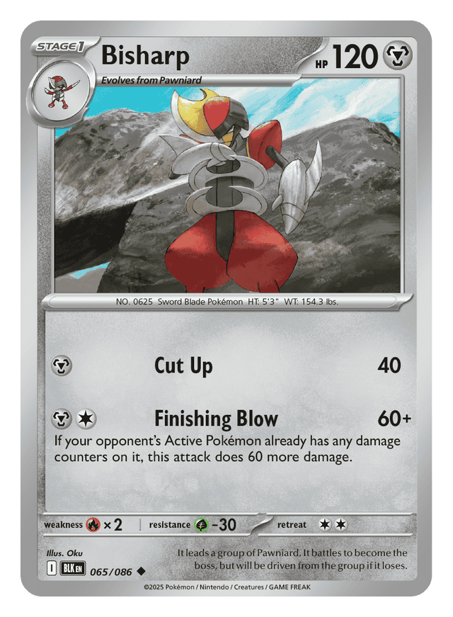 Bisharp 065/086 - Pokémon TCG Black Bolt card